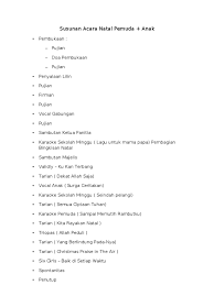 Check spelling or type a new query. Contoh Rundown Acara Natal Sekolah Minggu Surat R