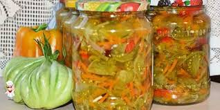 салат из зеленых помидор на зиму рецепт с фото Salat Iz Zelenyh Pomidorov S Morkovyu Na Zimu Recept Zelenye Pomidory Idei Dlya Blyud Kulinariya