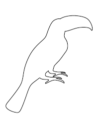 Toucan Pattern Use The Printable Outline For Crafts Creating Stencils Scrapbooking And More Free Pdf Animal Templates Stuffed Animal Patterns Toucan Craft