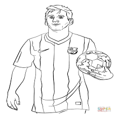L'équipe de football de barcelone a beaucoup fait parler d'elle! Coloriage Lionel Messi A Imprimer