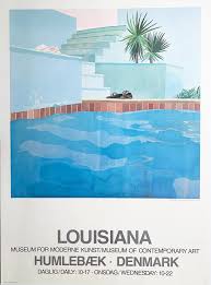 David Hockney Louisiana Museum For Moderne Kunst Museum Of Contemporary Art Humlebaek Denmark Museum Exhibit Original Poster In 2021 David Hockney Pool David Hockney Hockney