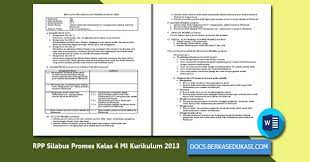 Silabus matematika mi/sd kelas 4deskripsi lengkap. Rpp Silabus Promes Kelas 4 Mi Revisi 2019 2020 Kurikulum 2013 Dokumen Berkas Edukasi