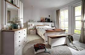 Landhausschlafzimmer aus kiefer massivholz pisino. Schlafzimmer Komplett Mit Bett 140x200 Kiefer Weiss Landhausstil Casade Mobila