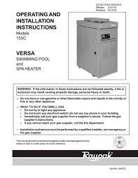 The many models, sizes, and types available in this collection ensure that every shopper finds the one suitable for their applications. Raypak 155c User Manual Manualzz