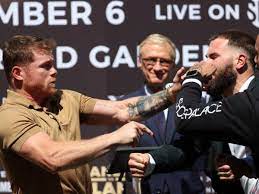 Canelo Alvarez And Caleb Plant Trade Punches After Mexican Is Labelled Drug Cheat The Independent