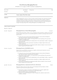 It helps to have success in sales to lead others to success. Managing Director Resume Writing Guide 12 Examples Pdf