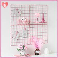 Enjoy up to 90% off overseas goods. Pink Iron Wire Mesh Mood Board Photo Display For Girls Room Wall Decor Shopee Philippines