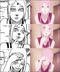 Manga Vs Anime Such A Cute Moment Of Sakura Naruto Manga Sakura Haruno Sakura Manga