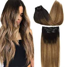 The actual general process of applying brown hair to. Googoo Hair 18inch Balayage Ombre Brown To Dark Blonde Googoo 9pcs 120g 100 Real Clip