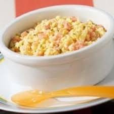 œuf Brouille Et Puree De Tomate Repas Bebe 13 Mois Recette Recette Legume Enfant