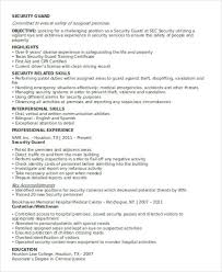 Sample security guard resume this is a position that is dependent on personality. Security Guard Resumes 10 Free Word Pdf Format Download Free Premium Templates