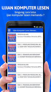 Selepas lulus ujian komputer pelajar perlu menunggu untuk lesen l disiapkan.ia mengambil masa dalam 7 hari atau kurang bergantung pada servis setiap tempat institut memandu.bila mendapat lesen l hanya boleh membawa kereta disamping jurulatih yang mempunyai spim.manakala bagi motor. Ujian Komputer Lesen Memandu Pour Android Telechargez L Apk