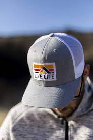 Retro Life Grey And White Trucker Hat Mens Trucker Hat Retro Hats Outfits With Hats