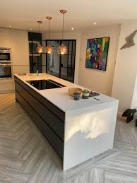 Our grey slate effect worktops are a stylish reproduction of natural slate. Light Grey And Graphite Kitchen Fitted In Oaklands Welwyn Kitchen Ergonomics