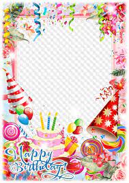 Happy birthday, an expression of good will offered on a person's birthday. Happy Birthday Photo Frame Template Transparenter Rahmen Png Psd Multilayer Fotorahmen