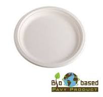 9" Biodegradable Plate - Sugarcane Bagasse, PFAS-Free, 500/Case