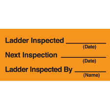 5s and color coding for the food industry blackboard. Ladder Inspection Labels Vinyl Label Seton