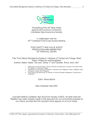 Yang berdaftar dengan call now : Pdf Food Safety Management Systems Initiatives Of Trinidad And Tobago West Indies Philippines And Bangladesh