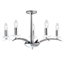 Shop appealing designs from our range. Model 5 Arm Semi Flush Ceiling Light Polished Chrome Lighting Direct