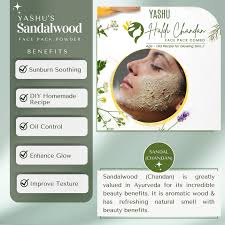 Yashu Kasturi Turmeric & Sandal Powder, Haldi Chandan Detan FacePack for  Glowing Skin