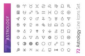 Astrology Line Icons Set In 2020 Line Icon Astrology Icon Set