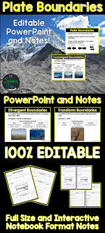 Plate Boundaries Powerpoint And Notes Science Powerpoint Plate Boundaries Middle School Science Teacher