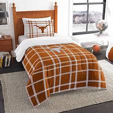 Northwest Col 835 Sham Nor 1col835000036bbb 64 X 86 Texas Longhorns Ncaa Twin Comforter Set Soft College Bedding Sets Twin Comforter Sets Plaid Bedding Sets