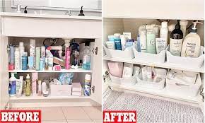 Glass table tops, glass shelves, shower shelves Kmart Australia Interior Stylist Reveals Budget Products She Used To Reorganise Her Bathroom Space Daily Mail Online