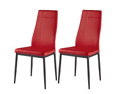 bri kitchen dining chairs, red faux