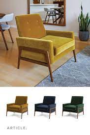 yes even small spaces can be full of color no matter which decadent velvet you choose the nord lounge gold chair mid century modern lounge chairs furniture