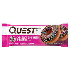 Make sure the oil is at 365 f before frying. Quest Bar Chocolate Sprinkled Doughnut Low Carb Canada