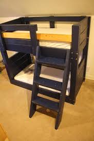 Custom Built Mini Bunk Bed Fits Crib Size Mattresses Only 50 Inches High And 57 Inches Wide This Is Very Sturdy An Bunk Beds Toddler Bunk Beds Mini Bunk Bed