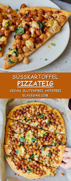 Susskartoffel Pizza Teig Mit Nur 5 Zutaten Dies Ist Ein Gesunder Pizzateig Der Glutenfrei Vegan Milchfrei Eifrei He Susskartoffel Pizza Pizza Teig Rezepte