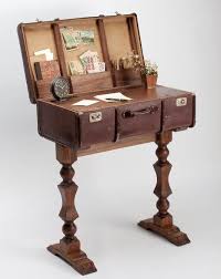 Suitcase Desk Open Props Smaller In 2020 Suitcase Decor Suitcase Furniture Furniture Diy