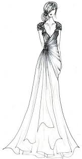 Artist Original Fashion Sketch Illustration Pencil Drawing Wedding Gown Fashion Illustration Sketches Dresses Dress Design Sketches Fashion Design Collection