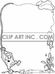 Black And White Classroom Border Clipart Black And White Frog Fishing Border Clipart Royalty Free Clipart 134049 Clip Art Borders Page Borders Free Scrapbook Art