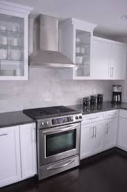 Kitchens White Cabinets Steel Gray Granite Carrara Marble Back Splash Bamboo Floors S Grey Countertops Grey Granite Countertops Trendy Kitchen Backsplash