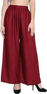 Indian Elastic Drawstring Waist 100 Rayon Maroon Palazzo Etsy Women Pants Black Palazzo Pants