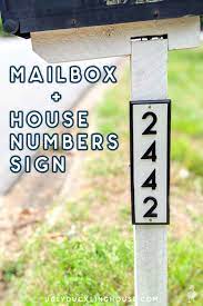 Guide to usps regulations for mailbox installation of curbside mailboxes, locking mail boxes, wall mount units and residential package boxes. Diy House Numbers Sign For The Mailbox Ugly Duckling House