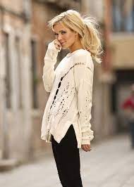 Loose Sweater Fashion Style Hair Styles Fashion
