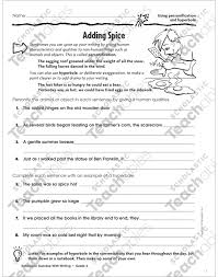 Learn more about hyperbole by practicing with our free hyperbole worksheets below. Adding Spice Using Personification Hyperbole Printable Skills Sheets