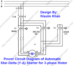 Refer to the below star delta circuit, Advantages Of Star Delta 3 Phase Motor Automatic Starter With Timer Steemit