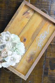 They're both stylish and helpful for organizing the rest of your coffee table decor. Diy Wooden Tray