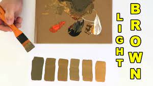 Add differing amounts of each color to slightly change the hue of your brown paint. How To Make Light Brown Paint Colour Fast And Easy Using Acrylic Paint Youtube