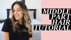 Looking for a shorter hairstyle? Middle Part Hair Style Tutorial For Back To Work Or Back To School Youtube