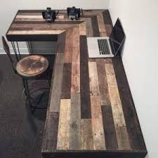 Diy Pallet Rustic L Shaped Desk Made Pallet From Reclaimed Wood Project Ideas Diy Pallet Furniture Diy Pallet Projects Rustic Office