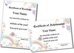 You can also choose a sports themed blank certificate by selecting from the menu above. Printable Certificates And Award Templates