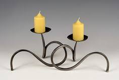 Candleholder Pair By Rob Caperell Metal Candleholder Artful Home Metal Candle Holders Iron Candle Holders Wrought Iron Candle Holders