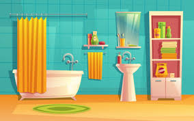 Bathroom cartoon dirty organized for cleaning room. 20 982 Clean Bathroom Cartoon Wall Murals Canvas Prints Stickers Wallsheaven