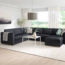 Vimle Ecksofa 5 Sitzig Mit Recamiere Tallmyra Schwarz Grau Ecksofa Schlaffunktion Sofa Und Recamiere
